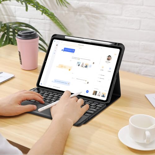 Funda con teclado táctil elegante estilo libro para iPad Air 11 M3 M2 7