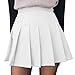 None Branded Damen Mädchen Kurz Hohe Taille Plissee Skater Tennis Schule Rock S-XL, A-weiß, 36
