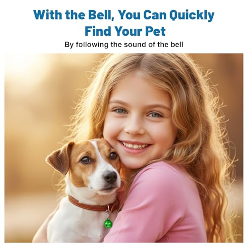 9Pcs Pet Collar Bells+ 2Pcs Keychain, Colorful Metal Jingle Bells with Clasps for Cat & Dog Collars, Loud Crisp Sound, Stainless Steel Charms for Pet Accessories & DIY Keychains (Random Colors)