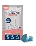 œcolife WC-Tabs, 20 Stück, biologisch abbaubar, plastikfrei verpackt, Duft nach Grapefruit und Pfirsich, WC-Reiniger Tabs, Toiletten Aktiv Tablette, effektive Reinigung mit Probiotik