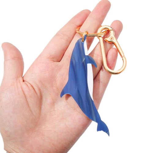 Seahorse Bag Charm & Keychain - Acetate Seahorse with Gold-Tone Metal Ring & Lobster Clasp