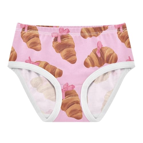 Wusikd Pink Croissants Girls' Underwear Cotton Girls Briefs Soft Toddler Underwear 2T