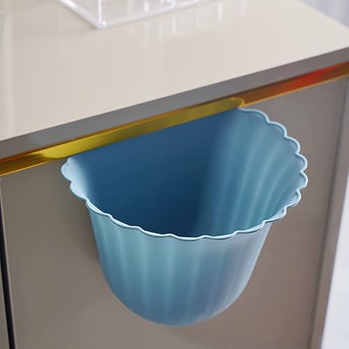Miniatura 7 de beyondy Cubo de basura colgante, cubo de basura colgante de cocina, cubo de basura pequeño colgante (azul+verde+rosa+blanco)