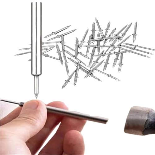 Clavos con doble cabeza para molduras, 600 piezas, marcas invisibles, con herramienta de manga miniatura 1