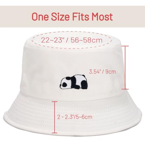 Image of Cotton Bucket Hat for Women Men Summer Travel Sun Beach Bucket Cap, Unisex Outdoor Fisherman Hat
