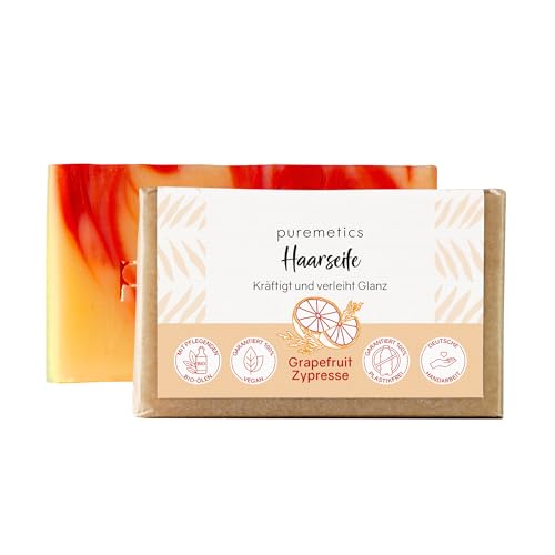 Puremetics Haarseife, Grapefruit-Zypresse, 75g