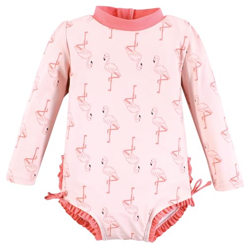 Maillot de bain anti-UV fille motif flamant rose extensible taille 4T