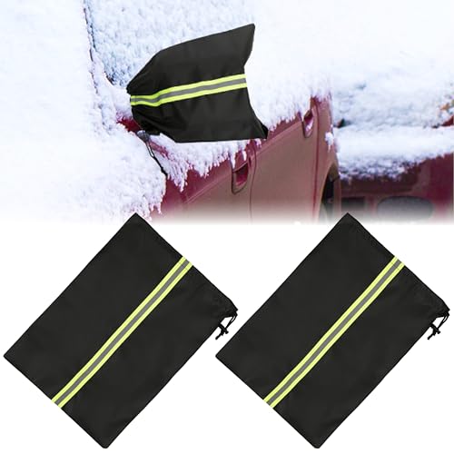 Image of 2 Pcs Side Mirror Covers for Cars with Reflective Strip