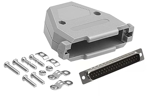 CompuCablePlusUSA.com 最高のDB37コネクタオスはんだカップ、シールドなしプラスチックフード付き、独自のDB37ケーブルを組み立てるためのDIYキット。