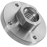 Lurrose Drehbankfutter Planscheibenfutter 3 Zoll Stahl mit 1 8tpi Gewinde und 8 Befestigungslöchern Präziser Adapter für Holzdrehmaschinen und Drechselfutter