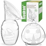 Haakaa Pompe manuelle à sein 4oz/100ml et Ladybug Lait Collector 2.5oz/75ml Combo pour l'allaitement maternel, en silicone de qualité alimentaire