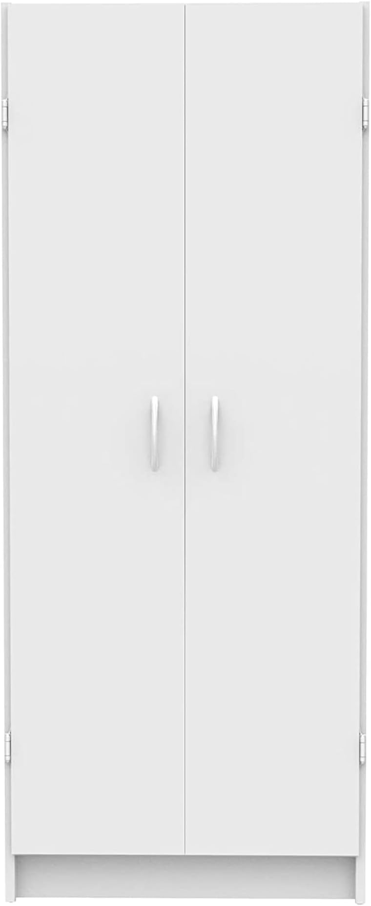 Pantry Cabinet Cupboard with 2 Doors, Adjustable Shelves, Standing, Storage for Kitchen, Laundry or Utility Room, White