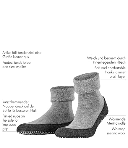 FALKE Unisex Stoppersocken Cosyshoe M Hp Wolle rutschhemmende Noppen 1 Paar, Schwarz Black 3000, 41-42 – Ansicht 4