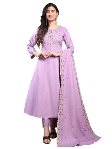 Ensemble kurta femme Anarkali en soie pour soirées et grands événements