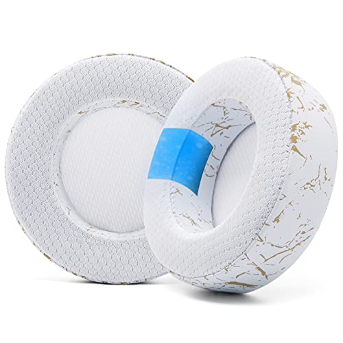 Image of WC Freeze Virtuoso - Hybrid Fabric Cooling Gel Replacement Earpads for Corsair Virtuoso Gaming Headset, Made by Wicked Cushions, Improved Durability, Thickness and Sound Isolation | (Gold Marble)