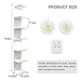 Fixwal Wall Decor 7 Tier Wall Shelf Unit Floating Shelves with LED Lights Lack Shelf for Home Organizer Display White
