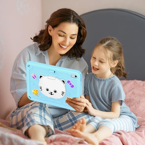 Coque iPad 11 génération 2025 A16 11 pouces antichoc bleu avec support chat - 7