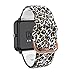 Compatible with Garmin Venu/Venu Sq Watch Band for Women, Adjustable Printed Silicone Wristband Replacement Soft Straps for Garmin Venu/Venu Sq Music Smartwatchï¼ˆLeopardï¼‰