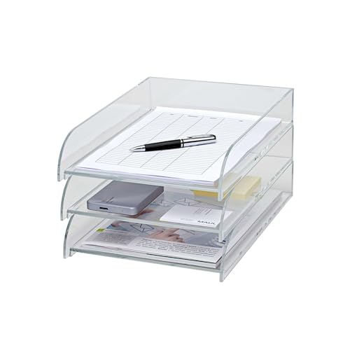 Bac à courrier A4 MAUL transparent pour libérer l'espace de travail