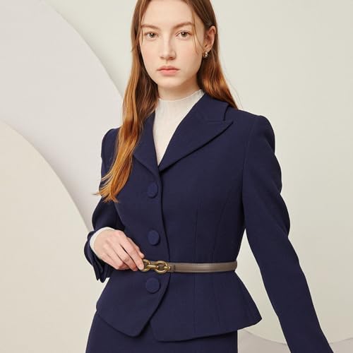 Image of Aurolran Women's Leather Belt with Buckle - Ideal for Dresses, Jeans, and Coats