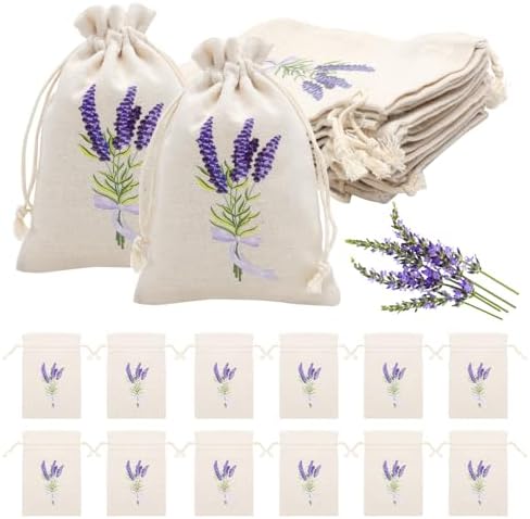 12 Pezzi Sacchetti di Lavanda Bustina, Saquitos de Lavanda Bolsas de Lavandas Bolsitas Bolsas Bolsa Rellenas de Lavandas per Lavand Spezie ed Erbe Bustine di Profumo per il Guardaroba