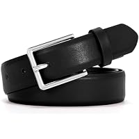 Women's Leather Belt with Rectangle Buckle (3 Colors)