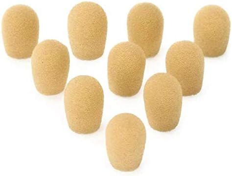 CamDesign 10 PCS Windscreen Mic Foam Cover Compatible with Shure Microphone Headsets