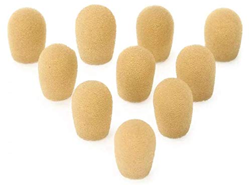 Camdesign 10 Pcs Windscreen Mic Foam Cover Compatible With Shure Microphone Headsets #TOP3