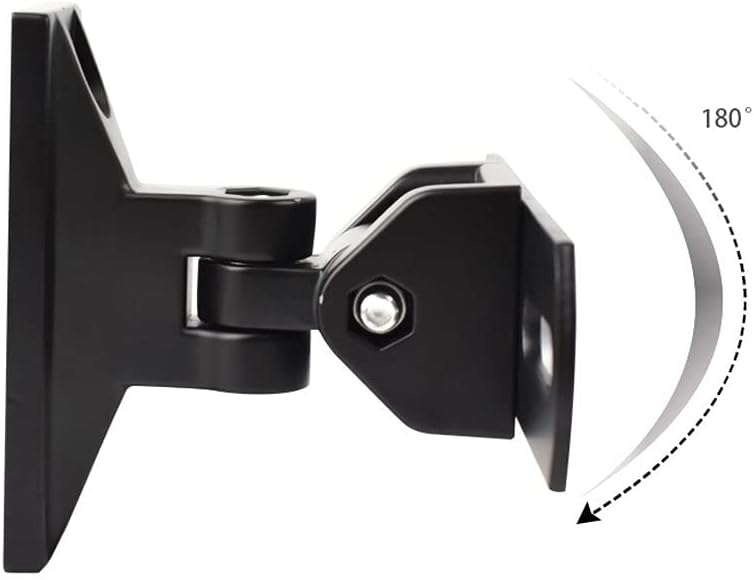 Entertainment Center Shelves Audio Stand Wall Mounted Small Speaker Stand Media Equipment Stage Rack Wall Mounted Speaker Stand 2 Pack Suitable for DVD Players, Cable Boxes (Brass)