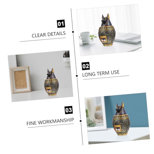 Urne égyptienne résine : rangez vos objets avec ce pot décoratif solide et élégant - 6