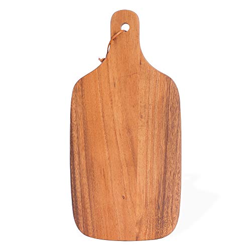 Acacia Wood Cheese Board, Wooden Serving Board and Bread Board, Modern Design