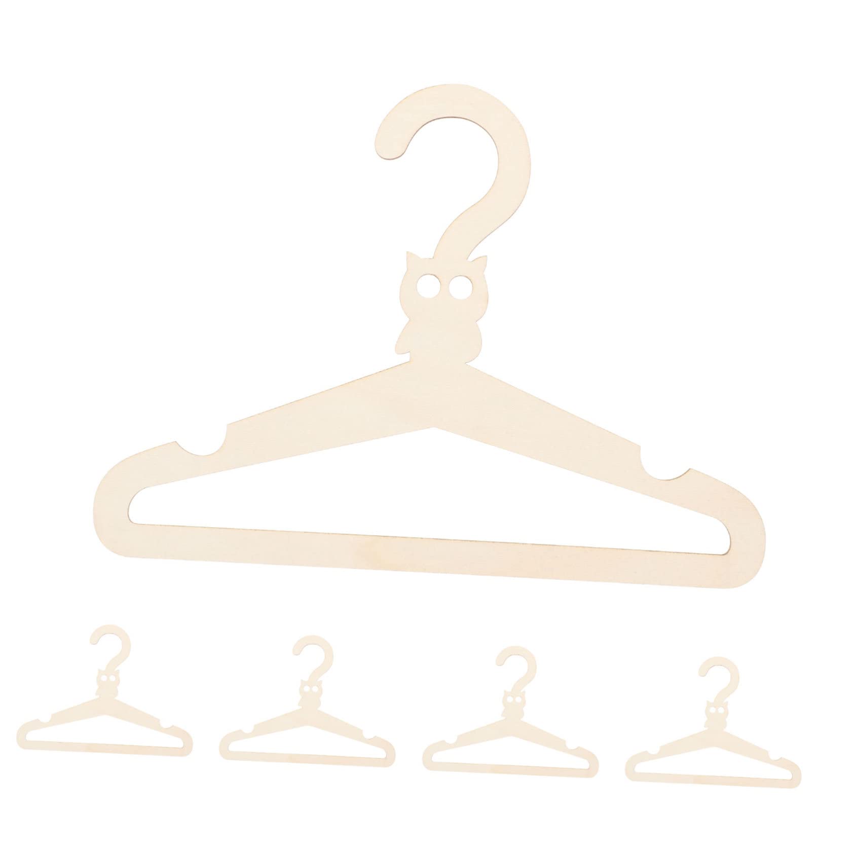KOMBIUDA 5pcs DIY Animal Hangers for Clothes Cartoon Hangers with Smooth Surface for Shower and for Nursery Decor