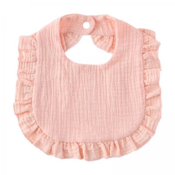 MERISHOPP 3xCotton Baby Bib Feeding Bibs Lightweight Drool Bib for Infant Eating Newborn Pink| Baby Bibs | Burp Cloths | Newborn Drool Bibs