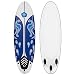Best Choice Products Surfing Surf Beach Ocean Body Foamie Board Surfboard, White, 6'