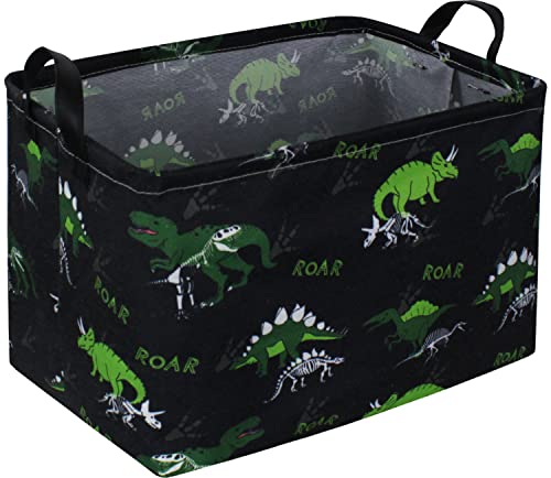 Image of Essme Rectangular Dinosaur Basket,Dinosaur Bins for Boys with Handles for Boys Room Decor,Kids Baskets for Kids,Gift Bin.(dinosaur decor)