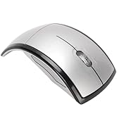 LAISANIM Folding Wireless Mouse, Slim Foldable Touch Travel Mouse with 2.4 Receiver, Ergonomic Co...