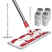 Myiosus Mocio Piatto con 148 cm Manico Regolabile in Acciaio Inox di , Mocio per Pavimenti in Microfibra per La Pulizia di Pavimenti con 4 Tampones , Inviando 1 Raschietto