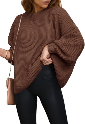 Image of PRETTYGARDEN Womens Sweaters Spring 2026 Oversized Chunky Knitted Pullover Sweater Casual Long Sleeve Crewneck Cute Sweaters