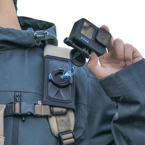 Magnetic Backpack Shoulder Strap Mount for Action Cameras