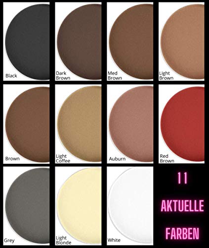 Foto von WELL4U - Haar Ansatz Puder - Make-up für Ihre Kopfhaut / in 11 Farben - wasserfestes Ansatzpuder für Frau und Mann - gezielter als Kaschierspray, Kaschierstift oder div. Concealer - Hair Line Powder