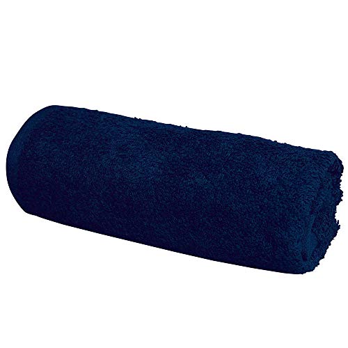 Image of ForPro Professional Collection Premium Bleach Tough Salon Towels, 100% Cotton, Bleach-Proof, Stain Resistant & Color Safe Towels for Salons, Spas, Gyms & Home, 16 inch W x 27 inch L, Navy Blue