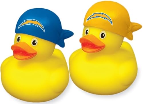 aminco Los Angeles Chargers NFL Team Rubber Duck Set Two Pack – Officially Licensed Collectible – Great Gift for Fans