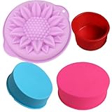Rund Silikon Backformen Und Kuchenform Mit Sonnenblumemuster,Antihaft Silikon Kuchenform Rund...