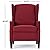 Christopher Knight Home Ellyn Fabric Recliner (Set of 2), Deep Red, Dark Brown from Christopher Knight Home