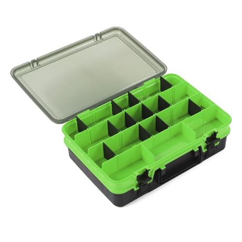 Shurhome Tackle Box Multi Compartment Double Layer Fishing Lures Baits Hook Storage Container Case Fishing Accessory Storage Box