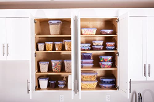 Image of Superio Plastic Food Storage Container Set, BPA Free, Sealed Containers with Airtight Lids for Pnatry, Cupboard, and Fridge- Microwave and Dishwasher Safe (10) (3 Pack)