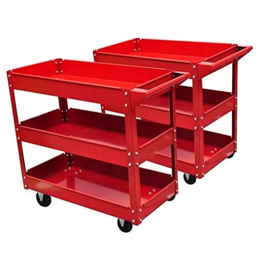 vidaXL 2x Werkstattwagen Werkzeugwagen Rollwagen Montagewagen Transportwagen