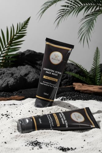Image of Charcoal Scrub Face Wash with Activated Charcoal and Tea Tree Oil | Deep Cleansing Oil Control & Blackhead Removal Face Wash | Pore Cleansing for Men and Women (100ml)