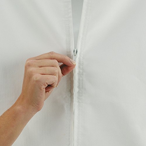 Household Essentials Hängender Baumwollsegeltuch-Wäscherei-Hampe-Beutel, Weiß