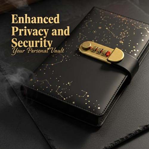 Image of Diary with Lock, A5 Personal Notebook with 3-Digit Combination Lock, PU Leather Journal for Women & Men | Secret Writing Notebook for Girls, Boys, Office & School and Gifts (22 X 15 CM) (Starline)